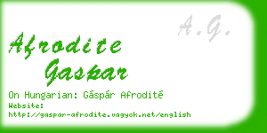 afrodite gaspar business card